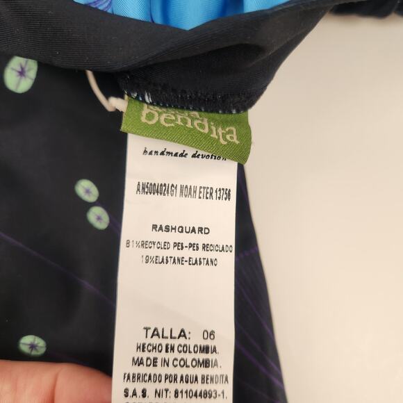 Agua Bendita Eter Noah Rash Guard Rashguard Long Sleeve Blue Size 6 Boys NWT - Picture 7 of 7